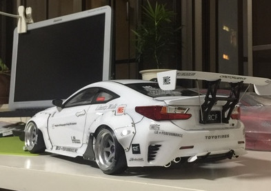 1/10 LEXUS RC F Finished Body Pearl-white