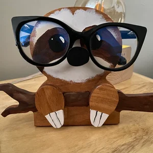 Sloth Wearing Eyeglasses Stand / Glasses Holder / Boho Chic Decor 