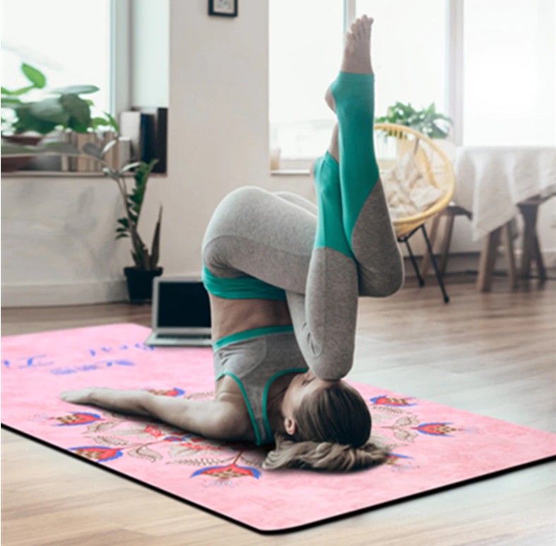 Myga Childrens Yoga Mat - Tapis antidérapant pour enfants pour le yoga, le  fitness et l'exercice avec 8 poses de yoga à l'envers - Jurassic Jungle