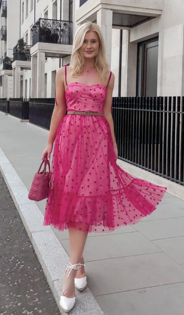 Hearty Corset Midi Dress | Boho Chic 