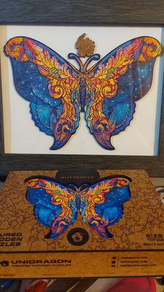 UNIDRAGON Puzzle in legno, Intergalaxy Butterfly, miglior regalo per adulti  e bambini, pezzi di puzzle di forma unica, 700 pezzi, 59,9 x 43,9 cm,  dimensioni reali - UNIDRAGON - Puzzle da 300 a 1000 pezzi - Giocattoli