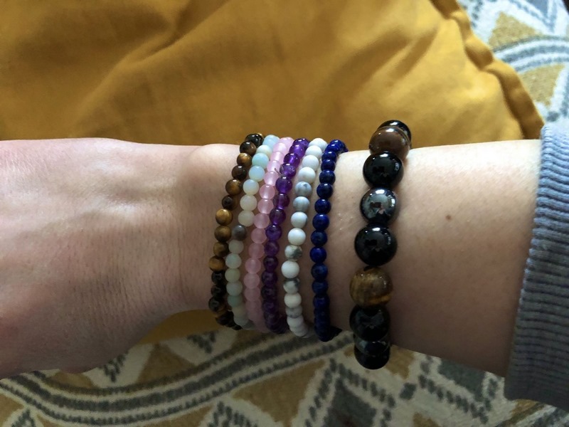 Bracelet Triple Protection En Oeil De Tigre, Obsidienne & Hématite - L'Arbre Des Chakras