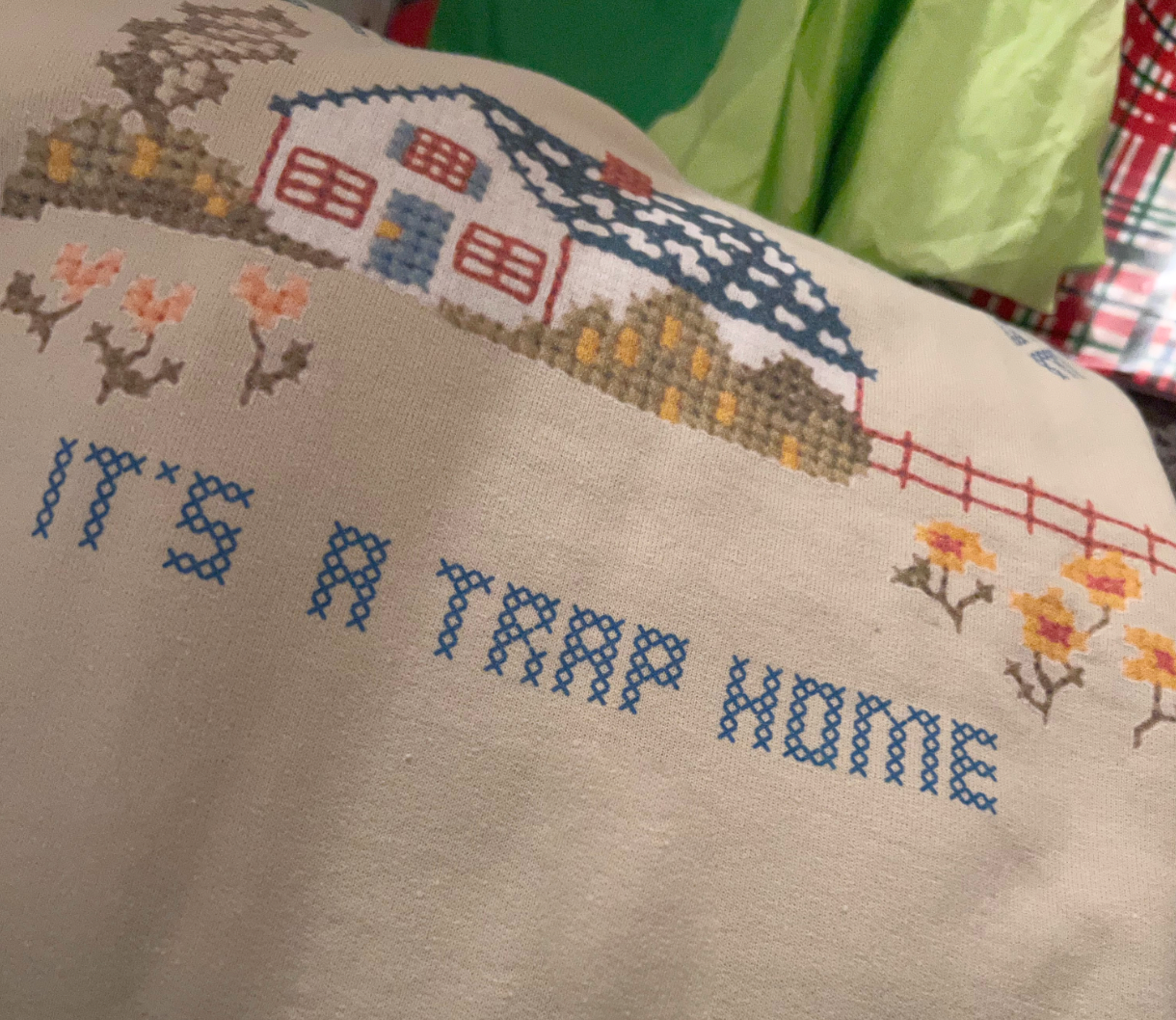 Not a Trap House It's a Trap Home Tea Towel / Funny Tea 